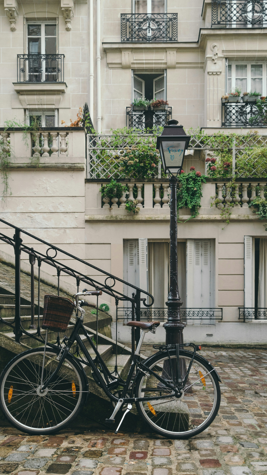 A_street_in_Paris_stairs_bike